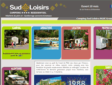 Tablet Screenshot of campingsudloisirs.com